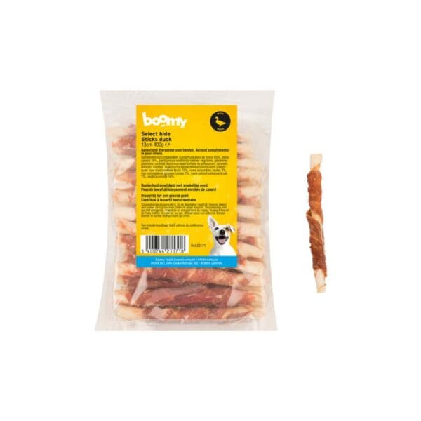 Kauwstaafjes met eend 13cm - 400g